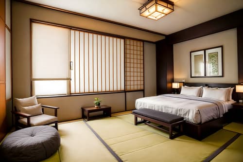 photo from pinterest of zen-style interior designed (hotel room interior) with accent chair and working desk with desk chair and dresser closet and storage bench or ottoman and mirror and bed and bedside table or night stand and plant. . with japanese minimalist interior and calm and neutral colors and asian zen interior and asian zen interior and asian interior and japanese minimalist interior and mimimalist and japanese interior. . cinematic photo, highly detailed, cinematic lighting, ultra-detailed, ultrarealistic, photorealism, 8k. trending on pinterest. zen interior design style. masterpiece, cinematic light, ultrarealistic+, photorealistic+, 8k, raw photo, realistic, sharp focus on eyes, (symmetrical eyes), (intact eyes), hyperrealistic, highest quality, best quality, , highly detailed, masterpiece, best quality, extremely detailed 8k wallpaper, masterpiece, best quality, ultra-detailed, best shadow, detailed background, detailed face, detailed eyes, high contrast, best illumination, detailed face, dulux, caustic, dynamic angle, detailed glow. dramatic lighting. highly detailed, insanely detailed hair, symmetrical, intricate details, professionally retouched, 8k high definition. strong bokeh. award winning photo.