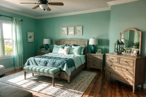 photo from pinterest of coastal-style interior designed (bedroom interior) with bed and night light and bedside table or night stand and mirror and storage bench or ottoman and dresser closet and plant and headboard. . with . . cinematic photo, highly detailed, cinematic lighting, ultra-detailed, ultrarealistic, photorealism, 8k. trending on pinterest. coastal interior design style. masterpiece, cinematic light, ultrarealistic+, photorealistic+, 8k, raw photo, realistic, sharp focus on eyes, (symmetrical eyes), (intact eyes), hyperrealistic, highest quality, best quality, , highly detailed, masterpiece, best quality, extremely detailed 8k wallpaper, masterpiece, best quality, ultra-detailed, best shadow, detailed background, detailed face, detailed eyes, high contrast, best illumination, detailed face, dulux, caustic, dynamic angle, detailed glow. dramatic lighting. highly detailed, insanely detailed hair, symmetrical, intricate details, professionally retouched, 8k high definition. strong bokeh. award winning photo.