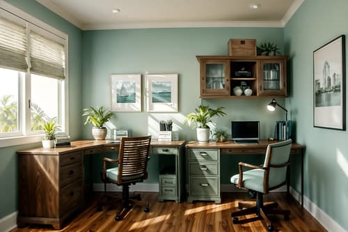 photo from pinterest of coastal-style interior designed (home office interior) with cabinets and office chair and plant and computer desk and desk lamp and cabinets. . with . . cinematic photo, highly detailed, cinematic lighting, ultra-detailed, ultrarealistic, photorealism, 8k. trending on pinterest. coastal interior design style. masterpiece, cinematic light, ultrarealistic+, photorealistic+, 8k, raw photo, realistic, sharp focus on eyes, (symmetrical eyes), (intact eyes), hyperrealistic, highest quality, best quality, , highly detailed, masterpiece, best quality, extremely detailed 8k wallpaper, masterpiece, best quality, ultra-detailed, best shadow, detailed background, detailed face, detailed eyes, high contrast, best illumination, detailed face, dulux, caustic, dynamic angle, detailed glow. dramatic lighting. highly detailed, insanely detailed hair, symmetrical, intricate details, professionally retouched, 8k high definition. strong bokeh. award winning photo.