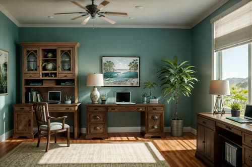 photo from pinterest of coastal-style interior designed (home office interior) with cabinets and office chair and plant and computer desk and desk lamp and cabinets. . with . . cinematic photo, highly detailed, cinematic lighting, ultra-detailed, ultrarealistic, photorealism, 8k. trending on pinterest. coastal interior design style. masterpiece, cinematic light, ultrarealistic+, photorealistic+, 8k, raw photo, realistic, sharp focus on eyes, (symmetrical eyes), (intact eyes), hyperrealistic, highest quality, best quality, , highly detailed, masterpiece, best quality, extremely detailed 8k wallpaper, masterpiece, best quality, ultra-detailed, best shadow, detailed background, detailed face, detailed eyes, high contrast, best illumination, detailed face, dulux, caustic, dynamic angle, detailed glow. dramatic lighting. highly detailed, insanely detailed hair, symmetrical, intricate details, professionally retouched, 8k high definition. strong bokeh. award winning photo.
