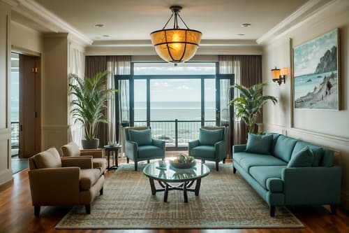 photo from pinterest of coastal-style interior designed (hotel lobby interior) with hanging lamps and check in desk and rug and plant and sofas and lounge chairs and coffee tables and furniture. . with . . cinematic photo, highly detailed, cinematic lighting, ultra-detailed, ultrarealistic, photorealism, 8k. trending on pinterest. coastal interior design style. masterpiece, cinematic light, ultrarealistic+, photorealistic+, 8k, raw photo, realistic, sharp focus on eyes, (symmetrical eyes), (intact eyes), hyperrealistic, highest quality, best quality, , highly detailed, masterpiece, best quality, extremely detailed 8k wallpaper, masterpiece, best quality, ultra-detailed, best shadow, detailed background, detailed face, detailed eyes, high contrast, best illumination, detailed face, dulux, caustic, dynamic angle, detailed glow. dramatic lighting. highly detailed, insanely detailed hair, symmetrical, intricate details, professionally retouched, 8k high definition. strong bokeh. award winning photo.