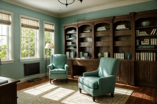 photo from pinterest of coastal-style interior designed (study room interior) with bookshelves and office chair and desk lamp and writing desk and cabinets and lounge chair and plant and bookshelves. . with . . cinematic photo, highly detailed, cinematic lighting, ultra-detailed, ultrarealistic, photorealism, 8k. trending on pinterest. coastal interior design style. masterpiece, cinematic light, ultrarealistic+, photorealistic+, 8k, raw photo, realistic, sharp focus on eyes, (symmetrical eyes), (intact eyes), hyperrealistic, highest quality, best quality, , highly detailed, masterpiece, best quality, extremely detailed 8k wallpaper, masterpiece, best quality, ultra-detailed, best shadow, detailed background, detailed face, detailed eyes, high contrast, best illumination, detailed face, dulux, caustic, dynamic angle, detailed glow. dramatic lighting. highly detailed, insanely detailed hair, symmetrical, intricate details, professionally retouched, 8k high definition. strong bokeh. award winning photo.