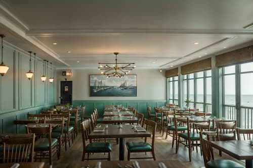 photo from pinterest of coastal-style interior designed (restaurant interior) with restaurant dining tables and restaurant chairs and restaurant decor and restaurant bar and restaurant dining tables. . with . . cinematic photo, highly detailed, cinematic lighting, ultra-detailed, ultrarealistic, photorealism, 8k. trending on pinterest. coastal interior design style. masterpiece, cinematic light, ultrarealistic+, photorealistic+, 8k, raw photo, realistic, sharp focus on eyes, (symmetrical eyes), (intact eyes), hyperrealistic, highest quality, best quality, , highly detailed, masterpiece, best quality, extremely detailed 8k wallpaper, masterpiece, best quality, ultra-detailed, best shadow, detailed background, detailed face, detailed eyes, high contrast, best illumination, detailed face, dulux, caustic, dynamic angle, detailed glow. dramatic lighting. highly detailed, insanely detailed hair, symmetrical, intricate details, professionally retouched, 8k high definition. strong bokeh. award winning photo.