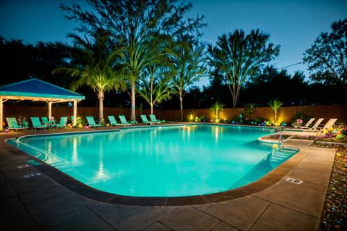 photo from pinterest of easter-style designed (outdoor pool area ) with pool and pool lights and pool lounge chairs and pool. . with colorful easter eggs and flowers on table and spring decorations and easter decorations and light blue colors and colorful easter eggs. . cinematic photo, highly detailed, cinematic lighting, ultra-detailed, ultrarealistic, photorealism, 8k. trending on pinterest. easter design style. masterpiece, cinematic light, ultrarealistic+, photorealistic+, 8k, raw photo, realistic, sharp focus on eyes, (symmetrical eyes), (intact eyes), hyperrealistic, highest quality, best quality, , highly detailed, masterpiece, best quality, extremely detailed 8k wallpaper, masterpiece, best quality, ultra-detailed, best shadow, detailed background, detailed face, detailed eyes, high contrast, best illumination, detailed face, dulux, caustic, dynamic angle, detailed glow. dramatic lighting. highly detailed, insanely detailed hair, symmetrical, intricate details, professionally retouched, 8k high definition. strong bokeh. award winning photo.
