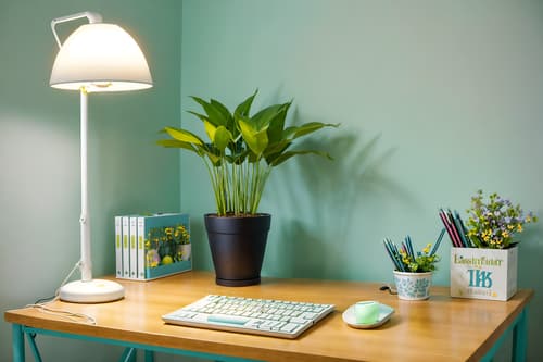 photo from pinterest of easter-style interior designed (home office interior) with plant and cabinets and computer desk and desk lamp and office chair and plant. . with flowers on table and easter decorations and spring decorations and colorful easter eggs and light blue colors and flowers on table. . cinematic photo, highly detailed, cinematic lighting, ultra-detailed, ultrarealistic, photorealism, 8k. trending on pinterest. easter interior design style. masterpiece, cinematic light, ultrarealistic+, photorealistic+, 8k, raw photo, realistic, sharp focus on eyes, (symmetrical eyes), (intact eyes), hyperrealistic, highest quality, best quality, , highly detailed, masterpiece, best quality, extremely detailed 8k wallpaper, masterpiece, best quality, ultra-detailed, best shadow, detailed background, detailed face, detailed eyes, high contrast, best illumination, detailed face, dulux, caustic, dynamic angle, detailed glow. dramatic lighting. highly detailed, insanely detailed hair, symmetrical, intricate details, professionally retouched, 8k high definition. strong bokeh. award winning photo.