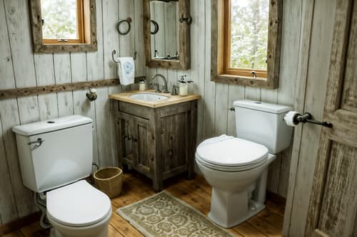 photo from pinterest of cottagecore-style interior designed (toilet interior) with sink with tap and toilet paper hanger and toilet with toilet seat up and sink with tap. . with floral patterns and rustic and earthy and muted colors and organic and natural and cottage style and traditional. . cinematic photo, highly detailed, cinematic lighting, ultra-detailed, ultrarealistic, photorealism, 8k. trending on pinterest. cottagecore interior design style. masterpiece, cinematic light, ultrarealistic+, photorealistic+, 8k, raw photo, realistic, sharp focus on eyes, (symmetrical eyes), (intact eyes), hyperrealistic, highest quality, best quality, , highly detailed, masterpiece, best quality, extremely detailed 8k wallpaper, masterpiece, best quality, ultra-detailed, best shadow, detailed background, detailed face, detailed eyes, high contrast, best illumination, detailed face, dulux, caustic, dynamic angle, detailed glow. dramatic lighting. highly detailed, insanely detailed hair, symmetrical, intricate details, professionally retouched, 8k high definition. strong bokeh. award winning photo.