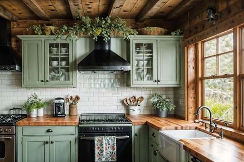 photo from pinterest of cottagecore-style interior designed (kitchen interior) with plant and worktops and refrigerator and sink and kitchen cabinets and stove and plant. . with organic and cottage style and floral patterns and natural and rustic and traditional and muted colors and country style. . cinematic photo, highly detailed, cinematic lighting, ultra-detailed, ultrarealistic, photorealism, 8k. trending on pinterest. cottagecore interior design style. masterpiece, cinematic light, ultrarealistic+, photorealistic+, 8k, raw photo, realistic, sharp focus on eyes, (symmetrical eyes), (intact eyes), hyperrealistic, highest quality, best quality, , highly detailed, masterpiece, best quality, extremely detailed 8k wallpaper, masterpiece, best quality, ultra-detailed, best shadow, detailed background, detailed face, detailed eyes, high contrast, best illumination, detailed face, dulux, caustic, dynamic angle, detailed glow. dramatic lighting. highly detailed, insanely detailed hair, symmetrical, intricate details, professionally retouched, 8k high definition. strong bokeh. award winning photo.