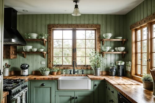 photo from pinterest of cottagecore-style interior designed (kitchen interior) with plant and worktops and refrigerator and sink and kitchen cabinets and stove and plant. . with organic and cottage style and floral patterns and natural and rustic and traditional and muted colors and country style. . cinematic photo, highly detailed, cinematic lighting, ultra-detailed, ultrarealistic, photorealism, 8k. trending on pinterest. cottagecore interior design style. masterpiece, cinematic light, ultrarealistic+, photorealistic+, 8k, raw photo, realistic, sharp focus on eyes, (symmetrical eyes), (intact eyes), hyperrealistic, highest quality, best quality, , highly detailed, masterpiece, best quality, extremely detailed 8k wallpaper, masterpiece, best quality, ultra-detailed, best shadow, detailed background, detailed face, detailed eyes, high contrast, best illumination, detailed face, dulux, caustic, dynamic angle, detailed glow. dramatic lighting. highly detailed, insanely detailed hair, symmetrical, intricate details, professionally retouched, 8k high definition. strong bokeh. award winning photo.