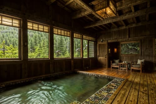 photo from pinterest of cottagecore-style interior designed (onsen interior) . with cottage style and floral patterns and organic and natural and muted colors and rustic and earthy and country style. . cinematic photo, highly detailed, cinematic lighting, ultra-detailed, ultrarealistic, photorealism, 8k. trending on pinterest. cottagecore interior design style. masterpiece, cinematic light, ultrarealistic+, photorealistic+, 8k, raw photo, realistic, sharp focus on eyes, (symmetrical eyes), (intact eyes), hyperrealistic, highest quality, best quality, , highly detailed, masterpiece, best quality, extremely detailed 8k wallpaper, masterpiece, best quality, ultra-detailed, best shadow, detailed background, detailed face, detailed eyes, high contrast, best illumination, detailed face, dulux, caustic, dynamic angle, detailed glow. dramatic lighting. highly detailed, insanely detailed hair, symmetrical, intricate details, professionally retouched, 8k high definition. strong bokeh. award winning photo.