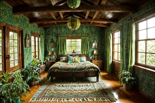 photo from pinterest of bohemian-style interior designed (attic interior) . with carefree layers of pattern, texture, and color and lush green nature and bold colors and a lack of structure and woods and playful colors and playful textures and playful patterns. . cinematic photo, highly detailed, cinematic lighting, ultra-detailed, ultrarealistic, photorealism, 8k. trending on pinterest. bohemian interior design style. masterpiece, cinematic light, ultrarealistic+, photorealistic+, 8k, raw photo, realistic, sharp focus on eyes, (symmetrical eyes), (intact eyes), hyperrealistic, highest quality, best quality, , highly detailed, masterpiece, best quality, extremely detailed 8k wallpaper, masterpiece, best quality, ultra-detailed, best shadow, detailed background, detailed face, detailed eyes, high contrast, best illumination, detailed face, dulux, caustic, dynamic angle, detailed glow. dramatic lighting. highly detailed, insanely detailed hair, symmetrical, intricate details, professionally retouched, 8k high definition. strong bokeh. award winning photo.