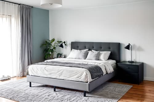 photo from pinterest of minimalist-style interior designed (bedroom interior) with headboard and accent chair and mirror and night light and plant and bed and bedside table or night stand and dresser closet. . with functional furniture and an open floor plan and a monochromatic palette with colour used as an accent and lots of light and clean lines and focus on the shape, colour and texture of just a few of essential elements and functional furniture. . cinematic photo, highly detailed, cinematic lighting, ultra-detailed, ultrarealistic, photorealism, 8k. trending on pinterest. minimalist interior design style. masterpiece, cinematic light, ultrarealistic+, photorealistic+, 8k, raw photo, realistic, sharp focus on eyes, (symmetrical eyes), (intact eyes), hyperrealistic, highest quality, best quality, , highly detailed, masterpiece, best quality, extremely detailed 8k wallpaper, masterpiece, best quality, ultra-detailed, best shadow, detailed background, detailed face, detailed eyes, high contrast, best illumination, detailed face, dulux, caustic, dynamic angle, detailed glow. dramatic lighting. highly detailed, insanely detailed hair, symmetrical, intricate details, professionally retouched, 8k high definition. strong bokeh. award winning photo.