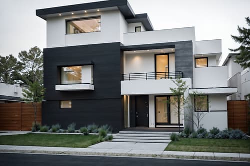 photo from pinterest of minimalist-style exterior designed (house exterior exterior) . with clean lines and lots of light and a monochromatic palette with colour used as an accent and an open floor plan and functional furniture and focus on the shape, colour and texture of just a few of essential elements and clean lines. . cinematic photo, highly detailed, cinematic lighting, ultra-detailed, ultrarealistic, photorealism, 8k. trending on pinterest. minimalist exterior design style. masterpiece, cinematic light, ultrarealistic+, photorealistic+, 8k, raw photo, realistic, sharp focus on eyes, (symmetrical eyes), (intact eyes), hyperrealistic, highest quality, best quality, , highly detailed, masterpiece, best quality, extremely detailed 8k wallpaper, masterpiece, best quality, ultra-detailed, best shadow, detailed background, detailed face, detailed eyes, high contrast, best illumination, detailed face, dulux, caustic, dynamic angle, detailed glow. dramatic lighting. highly detailed, insanely detailed hair, symmetrical, intricate details, professionally retouched, 8k high definition. strong bokeh. award winning photo.