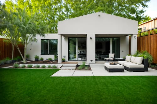 photo from pinterest of minimalist-style designed (outdoor patio ) with grass and patio couch with pillows and barbeque or grill and plant and deck with deck chairs and grass. . with functional furniture and an open floor plan and focus on the shape, colour and texture of just a few of essential elements and lots of light and clean lines and a monochromatic palette with colour used as an accent and functional furniture. . cinematic photo, highly detailed, cinematic lighting, ultra-detailed, ultrarealistic, photorealism, 8k. trending on pinterest. minimalist design style. masterpiece, cinematic light, ultrarealistic+, photorealistic+, 8k, raw photo, realistic, sharp focus on eyes, (symmetrical eyes), (intact eyes), hyperrealistic, highest quality, best quality, , highly detailed, masterpiece, best quality, extremely detailed 8k wallpaper, masterpiece, best quality, ultra-detailed, best shadow, detailed background, detailed face, detailed eyes, high contrast, best illumination, detailed face, dulux, caustic, dynamic angle, detailed glow. dramatic lighting. highly detailed, insanely detailed hair, symmetrical, intricate details, professionally retouched, 8k high definition. strong bokeh. award winning photo.