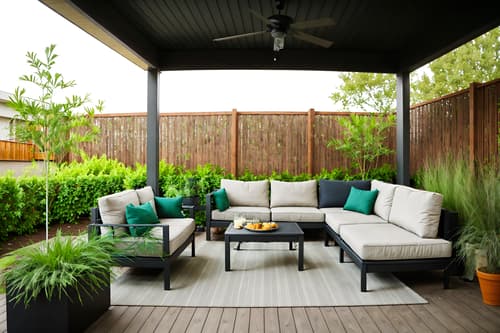 photo from pinterest of minimalist-style designed (outdoor patio ) with grass and patio couch with pillows and barbeque or grill and plant and deck with deck chairs and grass. . with functional furniture and an open floor plan and focus on the shape, colour and texture of just a few of essential elements and lots of light and clean lines and a monochromatic palette with colour used as an accent and functional furniture. . cinematic photo, highly detailed, cinematic lighting, ultra-detailed, ultrarealistic, photorealism, 8k. trending on pinterest. minimalist design style. masterpiece, cinematic light, ultrarealistic+, photorealistic+, 8k, raw photo, realistic, sharp focus on eyes, (symmetrical eyes), (intact eyes), hyperrealistic, highest quality, best quality, , highly detailed, masterpiece, best quality, extremely detailed 8k wallpaper, masterpiece, best quality, ultra-detailed, best shadow, detailed background, detailed face, detailed eyes, high contrast, best illumination, detailed face, dulux, caustic, dynamic angle, detailed glow. dramatic lighting. highly detailed, insanely detailed hair, symmetrical, intricate details, professionally retouched, 8k high definition. strong bokeh. award winning photo.