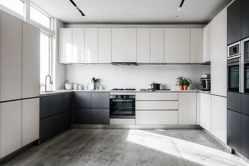 photo from pinterest of minimalist-style interior designed (kitchen interior) with kitchen cabinets and stove and plant and refrigerator and sink and worktops and kitchen cabinets. . with an open floor plan and functional furniture and clean lines and lots of light and focus on the shape, colour and texture of just a few of essential elements and a monochromatic palette with colour used as an accent and an open floor plan. . cinematic photo, highly detailed, cinematic lighting, ultra-detailed, ultrarealistic, photorealism, 8k. trending on pinterest. minimalist interior design style. masterpiece, cinematic light, ultrarealistic+, photorealistic+, 8k, raw photo, realistic, sharp focus on eyes, (symmetrical eyes), (intact eyes), hyperrealistic, highest quality, best quality, , highly detailed, masterpiece, best quality, extremely detailed 8k wallpaper, masterpiece, best quality, ultra-detailed, best shadow, detailed background, detailed face, detailed eyes, high contrast, best illumination, detailed face, dulux, caustic, dynamic angle, detailed glow. dramatic lighting. highly detailed, insanely detailed hair, symmetrical, intricate details, professionally retouched, 8k high definition. strong bokeh. award winning photo.