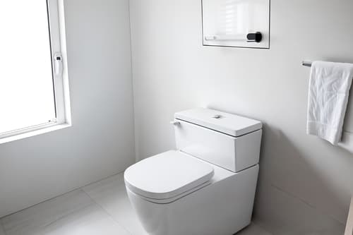photo from pinterest of minimalist-style interior designed (toilet interior) with toilet with toilet seat up and sink with tap and toilet paper hanger and toilet with toilet seat up. . with focus on the shape, colour and texture of just a few of essential elements and an open floor plan and functional furniture and clean lines and a monochromatic palette with colour used as an accent and lots of light and focus on the shape, colour and texture of just a few of essential elements. . cinematic photo, highly detailed, cinematic lighting, ultra-detailed, ultrarealistic, photorealism, 8k. trending on pinterest. minimalist interior design style. masterpiece, cinematic light, ultrarealistic+, photorealistic+, 8k, raw photo, realistic, sharp focus on eyes, (symmetrical eyes), (intact eyes), hyperrealistic, highest quality, best quality, , highly detailed, masterpiece, best quality, extremely detailed 8k wallpaper, masterpiece, best quality, ultra-detailed, best shadow, detailed background, detailed face, detailed eyes, high contrast, best illumination, detailed face, dulux, caustic, dynamic angle, detailed glow. dramatic lighting. highly detailed, insanely detailed hair, symmetrical, intricate details, professionally retouched, 8k high definition. strong bokeh. award winning photo.