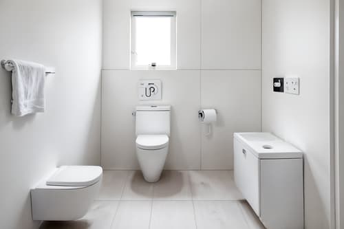 photo from pinterest of minimalist-style interior designed (toilet interior) with toilet with toilet seat up and sink with tap and toilet paper hanger and toilet with toilet seat up. . with focus on the shape, colour and texture of just a few of essential elements and an open floor plan and functional furniture and clean lines and a monochromatic palette with colour used as an accent and lots of light and focus on the shape, colour and texture of just a few of essential elements. . cinematic photo, highly detailed, cinematic lighting, ultra-detailed, ultrarealistic, photorealism, 8k. trending on pinterest. minimalist interior design style. masterpiece, cinematic light, ultrarealistic+, photorealistic+, 8k, raw photo, realistic, sharp focus on eyes, (symmetrical eyes), (intact eyes), hyperrealistic, highest quality, best quality, , highly detailed, masterpiece, best quality, extremely detailed 8k wallpaper, masterpiece, best quality, ultra-detailed, best shadow, detailed background, detailed face, detailed eyes, high contrast, best illumination, detailed face, dulux, caustic, dynamic angle, detailed glow. dramatic lighting. highly detailed, insanely detailed hair, symmetrical, intricate details, professionally retouched, 8k high definition. strong bokeh. award winning photo.