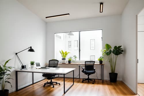 photo from pinterest of minimalist-style interior designed (home office interior) with plant and cabinets and computer desk and office chair and desk lamp and plant. . with functional furniture and lots of light and focus on the shape, colour and texture of just a few of essential elements and clean lines and an open floor plan and a monochromatic palette with colour used as an accent and functional furniture. . cinematic photo, highly detailed, cinematic lighting, ultra-detailed, ultrarealistic, photorealism, 8k. trending on pinterest. minimalist interior design style. masterpiece, cinematic light, ultrarealistic+, photorealistic+, 8k, raw photo, realistic, sharp focus on eyes, (symmetrical eyes), (intact eyes), hyperrealistic, highest quality, best quality, , highly detailed, masterpiece, best quality, extremely detailed 8k wallpaper, masterpiece, best quality, ultra-detailed, best shadow, detailed background, detailed face, detailed eyes, high contrast, best illumination, detailed face, dulux, caustic, dynamic angle, detailed glow. dramatic lighting. highly detailed, insanely detailed hair, symmetrical, intricate details, professionally retouched, 8k high definition. strong bokeh. award winning photo.