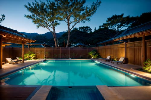 photo from pinterest of japanese design-style designed (outdoor pool area ) with pool and pool lights and pool lounge chairs and pool. . with . . cinematic photo, highly detailed, cinematic lighting, ultra-detailed, ultrarealistic, photorealism, 8k. trending on pinterest. japanese design design style. masterpiece, cinematic light, ultrarealistic+, photorealistic+, 8k, raw photo, realistic, sharp focus on eyes, (symmetrical eyes), (intact eyes), hyperrealistic, highest quality, best quality, , highly detailed, masterpiece, best quality, extremely detailed 8k wallpaper, masterpiece, best quality, ultra-detailed, best shadow, detailed background, detailed face, detailed eyes, high contrast, best illumination, detailed face, dulux, caustic, dynamic angle, detailed glow. dramatic lighting. highly detailed, insanely detailed hair, symmetrical, intricate details, professionally retouched, 8k high definition. strong bokeh. award winning photo.