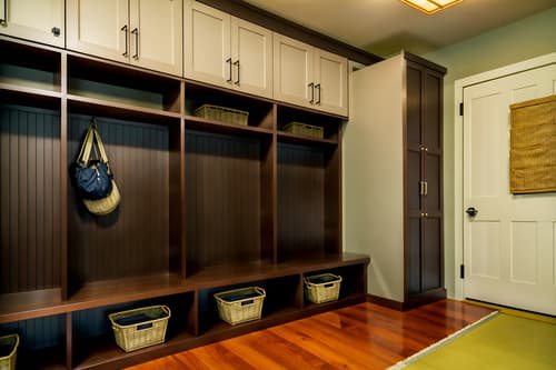 photo from pinterest of japanese design-style interior designed (mudroom interior) with storage baskets and a bench and cabinets and wall hooks for coats and storage drawers and shelves for shoes and cubbies and high up storage. . with . . cinematic photo, highly detailed, cinematic lighting, ultra-detailed, ultrarealistic, photorealism, 8k. trending on pinterest. japanese design interior design style. masterpiece, cinematic light, ultrarealistic+, photorealistic+, 8k, raw photo, realistic, sharp focus on eyes, (symmetrical eyes), (intact eyes), hyperrealistic, highest quality, best quality, , highly detailed, masterpiece, best quality, extremely detailed 8k wallpaper, masterpiece, best quality, ultra-detailed, best shadow, detailed background, detailed face, detailed eyes, high contrast, best illumination, detailed face, dulux, caustic, dynamic angle, detailed glow. dramatic lighting. highly detailed, insanely detailed hair, symmetrical, intricate details, professionally retouched, 8k high definition. strong bokeh. award winning photo.