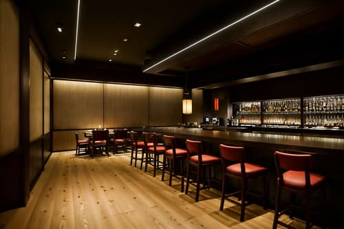 photo from pinterest of japanese design-style interior designed (restaurant interior) with restaurant bar and restaurant dining tables and restaurant chairs and restaurant decor and restaurant bar. . with . . cinematic photo, highly detailed, cinematic lighting, ultra-detailed, ultrarealistic, photorealism, 8k. trending on pinterest. japanese design interior design style. masterpiece, cinematic light, ultrarealistic+, photorealistic+, 8k, raw photo, realistic, sharp focus on eyes, (symmetrical eyes), (intact eyes), hyperrealistic, highest quality, best quality, , highly detailed, masterpiece, best quality, extremely detailed 8k wallpaper, masterpiece, best quality, ultra-detailed, best shadow, detailed background, detailed face, detailed eyes, high contrast, best illumination, detailed face, dulux, caustic, dynamic angle, detailed glow. dramatic lighting. highly detailed, insanely detailed hair, symmetrical, intricate details, professionally retouched, 8k high definition. strong bokeh. award winning photo.