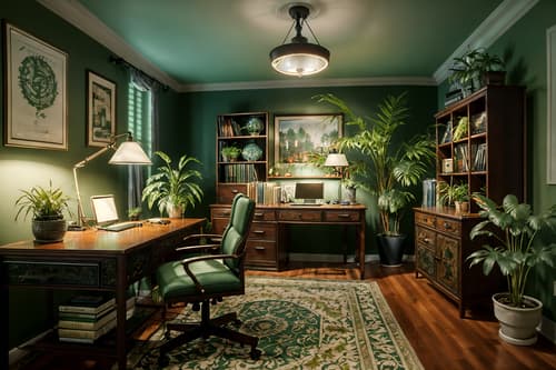 photo from pinterest of eclectic-style interior designed (home office interior) with plant and desk lamp and cabinets and computer desk and office chair and plant. . . cinematic photo, highly detailed, cinematic lighting, ultra-detailed, ultrarealistic, photorealism, 8k. trending on pinterest. eclectic interior design style. masterpiece, cinematic light, ultrarealistic+, photorealistic+, 8k, raw photo, realistic, sharp focus on eyes, (symmetrical eyes), (intact eyes), hyperrealistic, highest quality, best quality, , highly detailed, masterpiece, best quality, extremely detailed 8k wallpaper, masterpiece, best quality, ultra-detailed, best shadow, detailed background, detailed face, detailed eyes, high contrast, best illumination, detailed face, dulux, caustic, dynamic angle, detailed glow. dramatic lighting. highly detailed, insanely detailed hair, symmetrical, intricate details, professionally retouched, 8k high definition. strong bokeh. award winning photo.