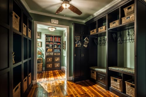 photo from pinterest of eclectic-style interior designed (drop zone interior) with lockers and a bench and high up storage and cabinets and shelves for shoes and cubbies and storage baskets and wall hooks for coats. . . cinematic photo, highly detailed, cinematic lighting, ultra-detailed, ultrarealistic, photorealism, 8k. trending on pinterest. eclectic interior design style. masterpiece, cinematic light, ultrarealistic+, photorealistic+, 8k, raw photo, realistic, sharp focus on eyes, (symmetrical eyes), (intact eyes), hyperrealistic, highest quality, best quality, , highly detailed, masterpiece, best quality, extremely detailed 8k wallpaper, masterpiece, best quality, ultra-detailed, best shadow, detailed background, detailed face, detailed eyes, high contrast, best illumination, detailed face, dulux, caustic, dynamic angle, detailed glow. dramatic lighting. highly detailed, insanely detailed hair, symmetrical, intricate details, professionally retouched, 8k high definition. strong bokeh. award winning photo.