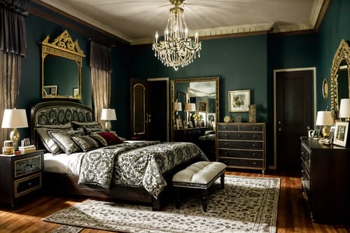 photo from pinterest of eclectic-style interior designed (bedroom interior) with dresser closet and bedside table or night stand and mirror and bed and headboard and accent chair and night light and storage bench or ottoman. . . cinematic photo, highly detailed, cinematic lighting, ultra-detailed, ultrarealistic, photorealism, 8k. trending on pinterest. eclectic interior design style. masterpiece, cinematic light, ultrarealistic+, photorealistic+, 8k, raw photo, realistic, sharp focus on eyes, (symmetrical eyes), (intact eyes), hyperrealistic, highest quality, best quality, , highly detailed, masterpiece, best quality, extremely detailed 8k wallpaper, masterpiece, best quality, ultra-detailed, best shadow, detailed background, detailed face, detailed eyes, high contrast, best illumination, detailed face, dulux, caustic, dynamic angle, detailed glow. dramatic lighting. highly detailed, insanely detailed hair, symmetrical, intricate details, professionally retouched, 8k high definition. strong bokeh. award winning photo.