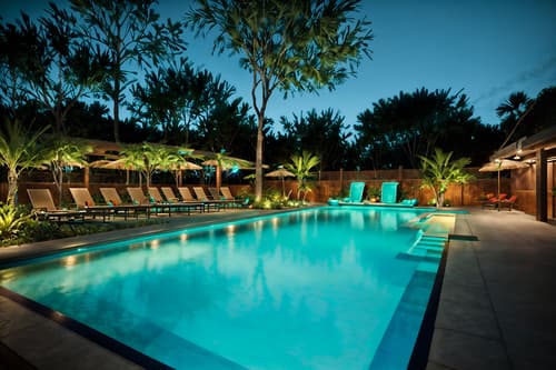 photo from pinterest of eclectic-style designed (outdoor pool area ) with pool and pool lights and pool lounge chairs and pool. . . cinematic photo, highly detailed, cinematic lighting, ultra-detailed, ultrarealistic, photorealism, 8k. trending on pinterest. eclectic design style. masterpiece, cinematic light, ultrarealistic+, photorealistic+, 8k, raw photo, realistic, sharp focus on eyes, (symmetrical eyes), (intact eyes), hyperrealistic, highest quality, best quality, , highly detailed, masterpiece, best quality, extremely detailed 8k wallpaper, masterpiece, best quality, ultra-detailed, best shadow, detailed background, detailed face, detailed eyes, high contrast, best illumination, detailed face, dulux, caustic, dynamic angle, detailed glow. dramatic lighting. highly detailed, insanely detailed hair, symmetrical, intricate details, professionally retouched, 8k high definition. strong bokeh. award winning photo.