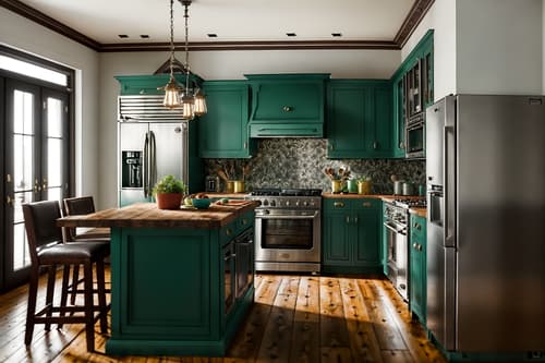 photo from pinterest of eclectic-style interior designed (kitchen interior) with refrigerator and sink and kitchen cabinets and stove and worktops and plant and refrigerator. . . cinematic photo, highly detailed, cinematic lighting, ultra-detailed, ultrarealistic, photorealism, 8k. trending on pinterest. eclectic interior design style. masterpiece, cinematic light, ultrarealistic+, photorealistic+, 8k, raw photo, realistic, sharp focus on eyes, (symmetrical eyes), (intact eyes), hyperrealistic, highest quality, best quality, , highly detailed, masterpiece, best quality, extremely detailed 8k wallpaper, masterpiece, best quality, ultra-detailed, best shadow, detailed background, detailed face, detailed eyes, high contrast, best illumination, detailed face, dulux, caustic, dynamic angle, detailed glow. dramatic lighting. highly detailed, insanely detailed hair, symmetrical, intricate details, professionally retouched, 8k high definition. strong bokeh. award winning photo.