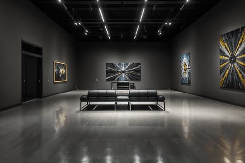 photo from pinterest of contemporary-style interior designed (exhibition space interior) . with . . cinematic photo, highly detailed, cinematic lighting, ultra-detailed, ultrarealistic, photorealism, 8k. trending on pinterest. contemporary interior design style. masterpiece, cinematic light, ultrarealistic+, photorealistic+, 8k, raw photo, realistic, sharp focus on eyes, (symmetrical eyes), (intact eyes), hyperrealistic, highest quality, best quality, , highly detailed, masterpiece, best quality, extremely detailed 8k wallpaper, masterpiece, best quality, ultra-detailed, best shadow, detailed background, detailed face, detailed eyes, high contrast, best illumination, detailed face, dulux, caustic, dynamic angle, detailed glow. dramatic lighting. highly detailed, insanely detailed hair, symmetrical, intricate details, professionally retouched, 8k high definition. strong bokeh. award winning photo.