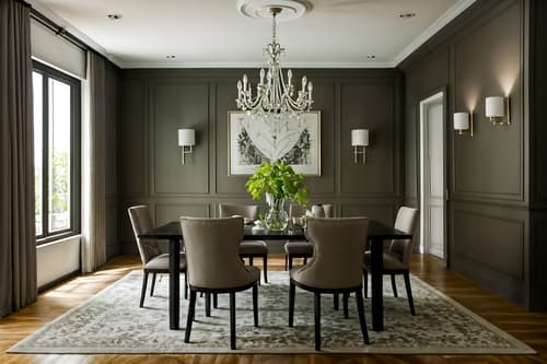 photo from pinterest of contemporary-style interior designed (dining room interior) with dining table chairs and plates, cutlery and glasses on dining table and dining table and light or chandelier and painting or photo on wall and table cloth and plant and vase. . with . . cinematic photo, highly detailed, cinematic lighting, ultra-detailed, ultrarealistic, photorealism, 8k. trending on pinterest. contemporary interior design style. masterpiece, cinematic light, ultrarealistic+, photorealistic+, 8k, raw photo, realistic, sharp focus on eyes, (symmetrical eyes), (intact eyes), hyperrealistic, highest quality, best quality, , highly detailed, masterpiece, best quality, extremely detailed 8k wallpaper, masterpiece, best quality, ultra-detailed, best shadow, detailed background, detailed face, detailed eyes, high contrast, best illumination, detailed face, dulux, caustic, dynamic angle, detailed glow. dramatic lighting. highly detailed, insanely detailed hair, symmetrical, intricate details, professionally retouched, 8k high definition. strong bokeh. award winning photo.