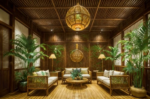 photo from pinterest of tropical-style interior designed (exhibition space interior) . with teak and palm trees and rattan and palm leaves and lattice prints and bamboo and cane motifs and wicker. . cinematic photo, highly detailed, cinematic lighting, ultra-detailed, ultrarealistic, photorealism, 8k. trending on pinterest. tropical interior design style. masterpiece, cinematic light, ultrarealistic+, photorealistic+, 8k, raw photo, realistic, sharp focus on eyes, (symmetrical eyes), (intact eyes), hyperrealistic, highest quality, best quality, , highly detailed, masterpiece, best quality, extremely detailed 8k wallpaper, masterpiece, best quality, ultra-detailed, best shadow, detailed background, detailed face, detailed eyes, high contrast, best illumination, detailed face, dulux, caustic, dynamic angle, detailed glow. dramatic lighting. highly detailed, insanely detailed hair, symmetrical, intricate details, professionally retouched, 8k high definition. strong bokeh. award winning photo.