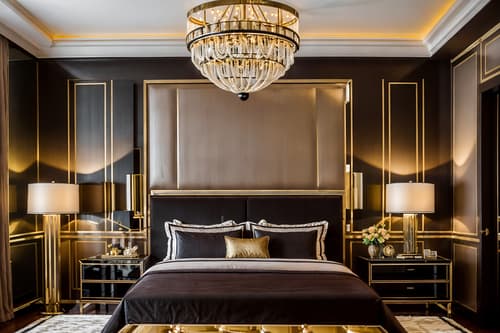 photo from pinterest of hollywood glam-style interior designed (hotel room interior) with bedside table or night stand and working desk with desk chair and accent chair and mirror and headboard and hotel bathroom and storage bench or ottoman and bed. . . cinematic photo, highly detailed, cinematic lighting, ultra-detailed, ultrarealistic, photorealism, 8k. trending on pinterest. hollywood glam interior design style. masterpiece, cinematic light, ultrarealistic+, photorealistic+, 8k, raw photo, realistic, sharp focus on eyes, (symmetrical eyes), (intact eyes), hyperrealistic, highest quality, best quality, , highly detailed, masterpiece, best quality, extremely detailed 8k wallpaper, masterpiece, best quality, ultra-detailed, best shadow, detailed background, detailed face, detailed eyes, high contrast, best illumination, detailed face, dulux, caustic, dynamic angle, detailed glow. dramatic lighting. highly detailed, insanely detailed hair, symmetrical, intricate details, professionally retouched, 8k high definition. strong bokeh. award winning photo.