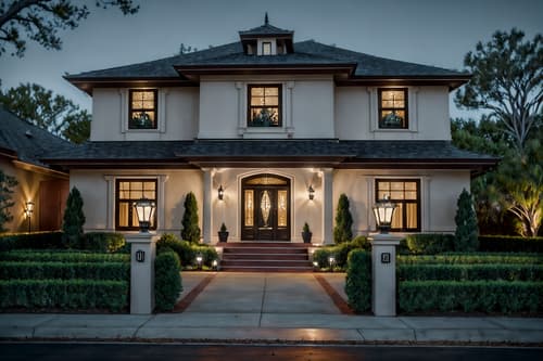 photo from pinterest of hollywood glam-style exterior designed (house exterior exterior) . . cinematic photo, highly detailed, cinematic lighting, ultra-detailed, ultrarealistic, photorealism, 8k. trending on pinterest. hollywood glam exterior design style. masterpiece, cinematic light, ultrarealistic+, photorealistic+, 8k, raw photo, realistic, sharp focus on eyes, (symmetrical eyes), (intact eyes), hyperrealistic, highest quality, best quality, , highly detailed, masterpiece, best quality, extremely detailed 8k wallpaper, masterpiece, best quality, ultra-detailed, best shadow, detailed background, detailed face, detailed eyes, high contrast, best illumination, detailed face, dulux, caustic, dynamic angle, detailed glow. dramatic lighting. highly detailed, insanely detailed hair, symmetrical, intricate details, professionally retouched, 8k high definition. strong bokeh. award winning photo.