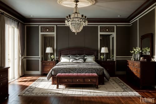 photo from pinterest of traditional-style interior designed (bedroom interior) with bed and dresser closet and bedside table or night stand and mirror and accent chair and storage bench or ottoman and headboard and night light. . . cinematic photo, highly detailed, cinematic lighting, ultra-detailed, ultrarealistic, photorealism, 8k. trending on pinterest. traditional interior design style. masterpiece, cinematic light, ultrarealistic+, photorealistic+, 8k, raw photo, realistic, sharp focus on eyes, (symmetrical eyes), (intact eyes), hyperrealistic, highest quality, best quality, , highly detailed, masterpiece, best quality, extremely detailed 8k wallpaper, masterpiece, best quality, ultra-detailed, best shadow, detailed background, detailed face, detailed eyes, high contrast, best illumination, detailed face, dulux, caustic, dynamic angle, detailed glow. dramatic lighting. highly detailed, insanely detailed hair, symmetrical, intricate details, professionally retouched, 8k high definition. strong bokeh. award winning photo.