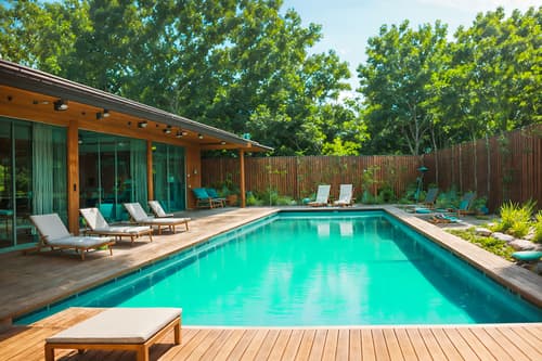 photo from pinterest of airbnb-style designed (outdoor pool area ) with pool lounge chairs and pool lights and pool and pool lounge chairs. . with natural materials and elements and simple color palette and neutral walls and textures and open and natural lighting and practicality and functionality and scandinavian style and simple, clean lines and simplistic furniture and natural materials and elements. . cinematic photo, highly detailed, cinematic lighting, ultra-detailed, ultrarealistic, photorealism, 8k. trending on pinterest. airbnb design style. masterpiece, cinematic light, ultrarealistic+, photorealistic+, 8k, raw photo, realistic, sharp focus on eyes, (symmetrical eyes), (intact eyes), hyperrealistic, highest quality, best quality, , highly detailed, masterpiece, best quality, extremely detailed 8k wallpaper, masterpiece, best quality, ultra-detailed, best shadow, detailed background, detailed face, detailed eyes, high contrast, best illumination, detailed face, dulux, caustic, dynamic angle, detailed glow. dramatic lighting. highly detailed, insanely detailed hair, symmetrical, intricate details, professionally retouched, 8k high definition. strong bokeh. award winning photo.