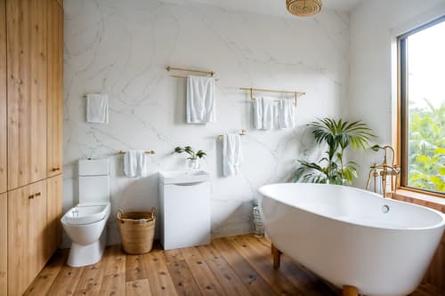 photo from pinterest of airbnb-style interior designed (hotel bathroom interior) with bathtub and waste basket and bath rail and toilet seat and plant and bathroom cabinet and bathroom sink with faucet and shower. . with open and natural lighting and natural materials and elements and practicality and functionality and simple color palette and neutral walls and textures and scandinavian style and simple, clean lines and simplistic furniture and open and natural lighting. . cinematic photo, highly detailed, cinematic lighting, ultra-detailed, ultrarealistic, photorealism, 8k. trending on pinterest. airbnb interior design style. masterpiece, cinematic light, ultrarealistic+, photorealistic+, 8k, raw photo, realistic, sharp focus on eyes, (symmetrical eyes), (intact eyes), hyperrealistic, highest quality, best quality, , highly detailed, masterpiece, best quality, extremely detailed 8k wallpaper, masterpiece, best quality, ultra-detailed, best shadow, detailed background, detailed face, detailed eyes, high contrast, best illumination, detailed face, dulux, caustic, dynamic angle, detailed glow. dramatic lighting. highly detailed, insanely detailed hair, symmetrical, intricate details, professionally retouched, 8k high definition. strong bokeh. award winning photo.