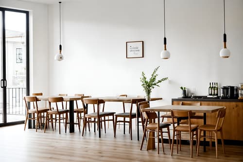 photo from pinterest of airbnb-style interior designed (restaurant interior) with restaurant bar and restaurant dining tables and restaurant chairs and restaurant decor and restaurant bar. . with simple, clean lines and simplistic furniture and simple color palette and practicality and functionality and open and natural lighting and scandinavian style and natural materials and elements and neutral walls and textures and simple, clean lines and simplistic furniture. . cinematic photo, highly detailed, cinematic lighting, ultra-detailed, ultrarealistic, photorealism, 8k. trending on pinterest. airbnb interior design style. masterpiece, cinematic light, ultrarealistic+, photorealistic+, 8k, raw photo, realistic, sharp focus on eyes, (symmetrical eyes), (intact eyes), hyperrealistic, highest quality, best quality, , highly detailed, masterpiece, best quality, extremely detailed 8k wallpaper, masterpiece, best quality, ultra-detailed, best shadow, detailed background, detailed face, detailed eyes, high contrast, best illumination, detailed face, dulux, caustic, dynamic angle, detailed glow. dramatic lighting. highly detailed, insanely detailed hair, symmetrical, intricate details, professionally retouched, 8k high definition. strong bokeh. award winning photo.