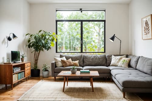 photo from pinterest of airbnb-style interior designed (living room interior) with coffee tables and furniture and sofa and chairs and plant and rug and bookshelves and electric lamps. . with neutral walls and textures and practicality and functionality and open and natural lighting and natural materials and elements and scandinavian style and simple color palette and simple, clean lines and simplistic furniture and neutral walls and textures. . cinematic photo, highly detailed, cinematic lighting, ultra-detailed, ultrarealistic, photorealism, 8k. trending on pinterest. airbnb interior design style. masterpiece, cinematic light, ultrarealistic+, photorealistic+, 8k, raw photo, realistic, sharp focus on eyes, (symmetrical eyes), (intact eyes), hyperrealistic, highest quality, best quality, , highly detailed, masterpiece, best quality, extremely detailed 8k wallpaper, masterpiece, best quality, ultra-detailed, best shadow, detailed background, detailed face, detailed eyes, high contrast, best illumination, detailed face, dulux, caustic, dynamic angle, detailed glow. dramatic lighting. highly detailed, insanely detailed hair, symmetrical, intricate details, professionally retouched, 8k high definition. strong bokeh. award winning photo.