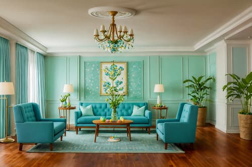 photo from pinterest of easter-style interior designed (hotel lobby interior) with lounge chairs and coffee tables and check in desk and rug and sofas and hanging lamps and furniture and plant. . with light blue colors and spring decorations and flowers on table and colorful easter eggs and easter decorations and light blue colors. . cinematic photo, highly detailed, cinematic lighting, ultra-detailed, ultrarealistic, photorealism, 8k. trending on pinterest. easter interior design style. masterpiece, cinematic light, ultrarealistic+, photorealistic+, 8k, raw photo, realistic, sharp focus on eyes, (symmetrical eyes), (intact eyes), hyperrealistic, highest quality, best quality, , highly detailed, masterpiece, best quality, extremely detailed 8k wallpaper, masterpiece, best quality, ultra-detailed, best shadow, detailed background, detailed face, detailed eyes, high contrast, best illumination, detailed face, dulux, caustic, dynamic angle, detailed glow. dramatic lighting. highly detailed, insanely detailed hair, symmetrical, intricate details, professionally retouched, 8k high definition. strong bokeh. award winning photo.
