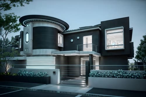 photo from pinterest of futuristic-style exterior designed (house exterior exterior) . with futurism minimalist exterior and circular shapes and futurism and futuristic exterior and floating surfaces and neutral background and bright accents and light colors and monochromatic palette. . cinematic photo, highly detailed, cinematic lighting, ultra-detailed, ultrarealistic, photorealism, 8k. trending on pinterest. futuristic exterior design style. masterpiece, cinematic light, ultrarealistic+, photorealistic+, 8k, raw photo, realistic, sharp focus on eyes, (symmetrical eyes), (intact eyes), hyperrealistic, highest quality, best quality, , highly detailed, masterpiece, best quality, extremely detailed 8k wallpaper, masterpiece, best quality, ultra-detailed, best shadow, detailed background, detailed face, detailed eyes, high contrast, best illumination, detailed face, dulux, caustic, dynamic angle, detailed glow. dramatic lighting. highly detailed, insanely detailed hair, symmetrical, intricate details, professionally retouched, 8k high definition. strong bokeh. award winning photo.