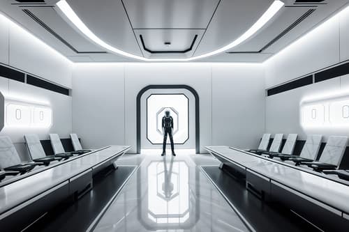 photo from pinterest of futuristic-style interior designed (exhibition space interior) . with smooth marble and minimalist clean lines and smooth polished marble and futurism minimalist interior and light colors and glass panes and futurism and steel finishing. . cinematic photo, highly detailed, cinematic lighting, ultra-detailed, ultrarealistic, photorealism, 8k. trending on pinterest. futuristic interior design style. masterpiece, cinematic light, ultrarealistic+, photorealistic+, 8k, raw photo, realistic, sharp focus on eyes, (symmetrical eyes), (intact eyes), hyperrealistic, highest quality, best quality, , highly detailed, masterpiece, best quality, extremely detailed 8k wallpaper, masterpiece, best quality, ultra-detailed, best shadow, detailed background, detailed face, detailed eyes, high contrast, best illumination, detailed face, dulux, caustic, dynamic angle, detailed glow. dramatic lighting. highly detailed, insanely detailed hair, symmetrical, intricate details, professionally retouched, 8k high definition. strong bokeh. award winning photo.