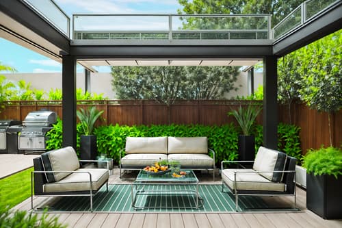 photo from pinterest of retro futuristic-style designed (outdoor patio ) with barbeque or grill and deck with deck chairs and patio couch with pillows and grass and plant and barbeque or grill. . with neutral background and bright accents and floating surfaces and monochromatic palette and glass panes and futuristic and vintage futurism and futurism minimalist and minimalist clean lines. . cinematic photo, highly detailed, cinematic lighting, ultra-detailed, ultrarealistic, photorealism, 8k. trending on pinterest. retro futuristic design style. masterpiece, cinematic light, ultrarealistic+, photorealistic+, 8k, raw photo, realistic, sharp focus on eyes, (symmetrical eyes), (intact eyes), hyperrealistic, highest quality, best quality, , highly detailed, masterpiece, best quality, extremely detailed 8k wallpaper, masterpiece, best quality, ultra-detailed, best shadow, detailed background, detailed face, detailed eyes, high contrast, best illumination, detailed face, dulux, caustic, dynamic angle, detailed glow. dramatic lighting. highly detailed, insanely detailed hair, symmetrical, intricate details, professionally retouched, 8k high definition. strong bokeh. award winning photo.