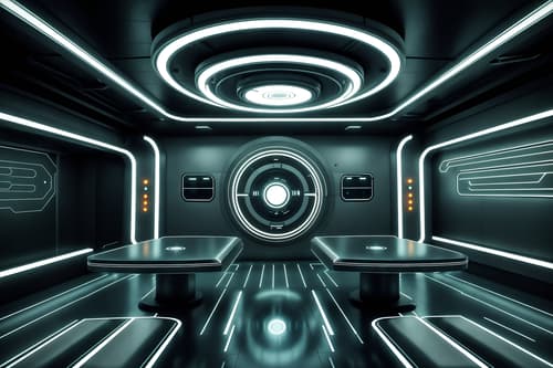 photo from pinterest of retro futuristic-style interior designed (exhibition space interior) . with circular shapes and neutral background and bright accents and light colors and futuristic interior and steel finishing and floating surfaces and monochromatic palette and vintage futurism. . cinematic photo, highly detailed, cinematic lighting, ultra-detailed, ultrarealistic, photorealism, 8k. trending on pinterest. retro futuristic interior design style. masterpiece, cinematic light, ultrarealistic+, photorealistic+, 8k, raw photo, realistic, sharp focus on eyes, (symmetrical eyes), (intact eyes), hyperrealistic, highest quality, best quality, , highly detailed, masterpiece, best quality, extremely detailed 8k wallpaper, masterpiece, best quality, ultra-detailed, best shadow, detailed background, detailed face, detailed eyes, high contrast, best illumination, detailed face, dulux, caustic, dynamic angle, detailed glow. dramatic lighting. highly detailed, insanely detailed hair, symmetrical, intricate details, professionally retouched, 8k high definition. strong bokeh. award winning photo.