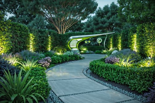 photo from pinterest of retro futuristic-style designed (outdoor garden ) with grass and garden plants and garden tree and grass. . with vintage futurism and futuristic and circular shapes and smooth polished marble and steel finishing and smooth marble and futurism minimalist and light colors. . cinematic photo, highly detailed, cinematic lighting, ultra-detailed, ultrarealistic, photorealism, 8k. trending on pinterest. retro futuristic design style. masterpiece, cinematic light, ultrarealistic+, photorealistic+, 8k, raw photo, realistic, sharp focus on eyes, (symmetrical eyes), (intact eyes), hyperrealistic, highest quality, best quality, , highly detailed, masterpiece, best quality, extremely detailed 8k wallpaper, masterpiece, best quality, ultra-detailed, best shadow, detailed background, detailed face, detailed eyes, high contrast, best illumination, detailed face, dulux, caustic, dynamic angle, detailed glow. dramatic lighting. highly detailed, insanely detailed hair, symmetrical, intricate details, professionally retouched, 8k high definition. strong bokeh. award winning photo.