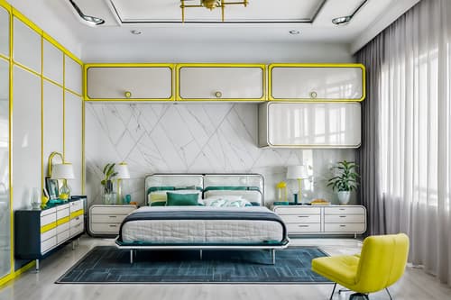 photo from pinterest of retro futuristic-style interior designed (kids room interior) with headboard and plant and bedside table or night stand and storage bench or ottoman and dresser closet and accent chair and night light and kids desk. . with glass panes and strong geometric walls and smooth polished marble and floating surfaces and futuristic interior and futurism minimalist interior and smooth marble and neutral background and bright accents. . cinematic photo, highly detailed, cinematic lighting, ultra-detailed, ultrarealistic, photorealism, 8k. trending on pinterest. retro futuristic interior design style. masterpiece, cinematic light, ultrarealistic+, photorealistic+, 8k, raw photo, realistic, sharp focus on eyes, (symmetrical eyes), (intact eyes), hyperrealistic, highest quality, best quality, , highly detailed, masterpiece, best quality, extremely detailed 8k wallpaper, masterpiece, best quality, ultra-detailed, best shadow, detailed background, detailed face, detailed eyes, high contrast, best illumination, detailed face, dulux, caustic, dynamic angle, detailed glow. dramatic lighting. highly detailed, insanely detailed hair, symmetrical, intricate details, professionally retouched, 8k high definition. strong bokeh. award winning photo.