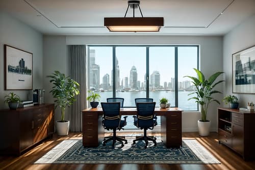 photo from pinterest of nautical-style interior designed (office interior) with desk lamps and plants and cabinets and seating area with sofa and office desks and computer desks and office chairs and windows. . . cinematic photo, highly detailed, cinematic lighting, ultra-detailed, ultrarealistic, photorealism, 8k. trending on pinterest. nautical interior design style. masterpiece, cinematic light, ultrarealistic+, photorealistic+, 8k, raw photo, realistic, sharp focus on eyes, (symmetrical eyes), (intact eyes), hyperrealistic, highest quality, best quality, , highly detailed, masterpiece, best quality, extremely detailed 8k wallpaper, masterpiece, best quality, ultra-detailed, best shadow, detailed background, detailed face, detailed eyes, high contrast, best illumination, detailed face, dulux, caustic, dynamic angle, detailed glow. dramatic lighting. highly detailed, insanely detailed hair, symmetrical, intricate details, professionally retouched, 8k high definition. strong bokeh. award winning photo.