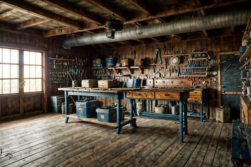 photo from pinterest of nautical-style interior designed (workshop interior) with wooden workbench and messy and tool wall and wooden workbench. . . cinematic photo, highly detailed, cinematic lighting, ultra-detailed, ultrarealistic, photorealism, 8k. trending on pinterest. nautical interior design style. masterpiece, cinematic light, ultrarealistic+, photorealistic+, 8k, raw photo, realistic, sharp focus on eyes, (symmetrical eyes), (intact eyes), hyperrealistic, highest quality, best quality, , highly detailed, masterpiece, best quality, extremely detailed 8k wallpaper, masterpiece, best quality, ultra-detailed, best shadow, detailed background, detailed face, detailed eyes, high contrast, best illumination, detailed face, dulux, caustic, dynamic angle, detailed glow. dramatic lighting. highly detailed, insanely detailed hair, symmetrical, intricate details, professionally retouched, 8k high definition. strong bokeh. award winning photo.