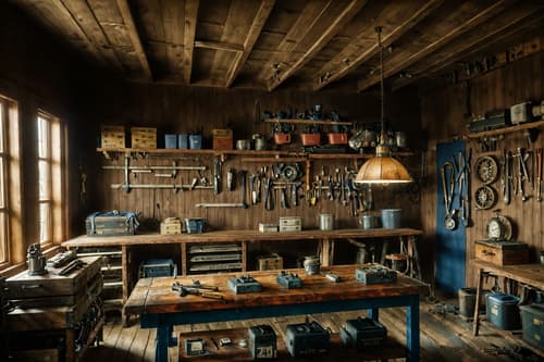 photo from pinterest of nautical-style interior designed (workshop interior) with wooden workbench and messy and tool wall and wooden workbench. . . cinematic photo, highly detailed, cinematic lighting, ultra-detailed, ultrarealistic, photorealism, 8k. trending on pinterest. nautical interior design style. masterpiece, cinematic light, ultrarealistic+, photorealistic+, 8k, raw photo, realistic, sharp focus on eyes, (symmetrical eyes), (intact eyes), hyperrealistic, highest quality, best quality, , highly detailed, masterpiece, best quality, extremely detailed 8k wallpaper, masterpiece, best quality, ultra-detailed, best shadow, detailed background, detailed face, detailed eyes, high contrast, best illumination, detailed face, dulux, caustic, dynamic angle, detailed glow. dramatic lighting. highly detailed, insanely detailed hair, symmetrical, intricate details, professionally retouched, 8k high definition. strong bokeh. award winning photo.